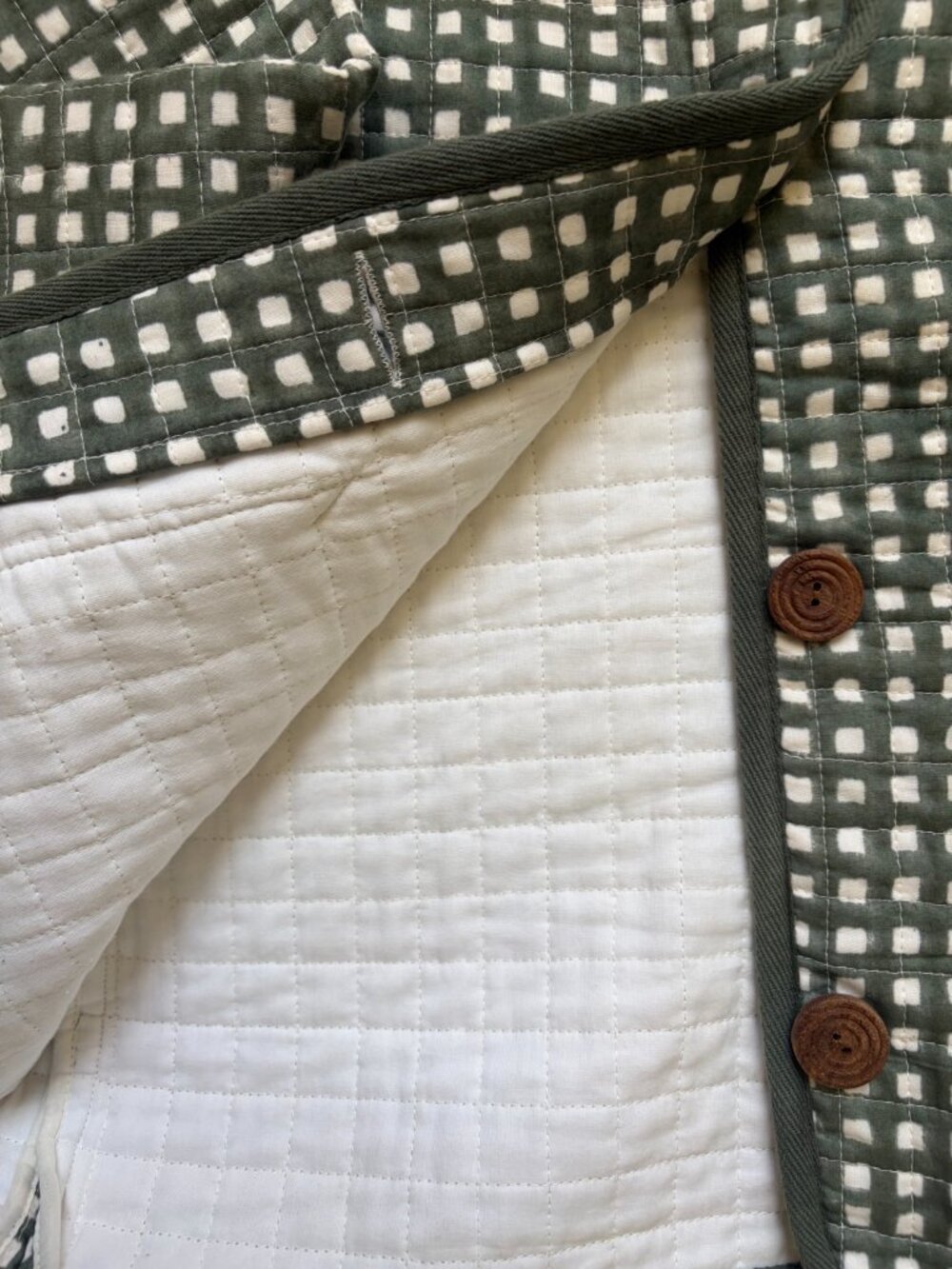 Emerson Fry India Collection Quilted Gingham Jacket (S) - Picture 8 of 10